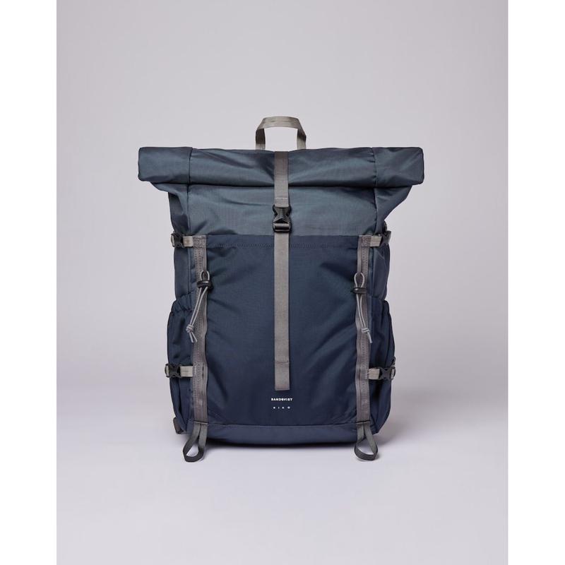 Sandqvist Forest Hike Backpack - Multi Steel Blue/Navy Blue