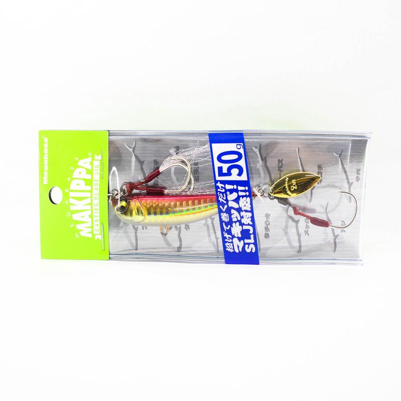 Megabass Metal Jig Makippa 50 grams Sinking Lure Akakin (0069)