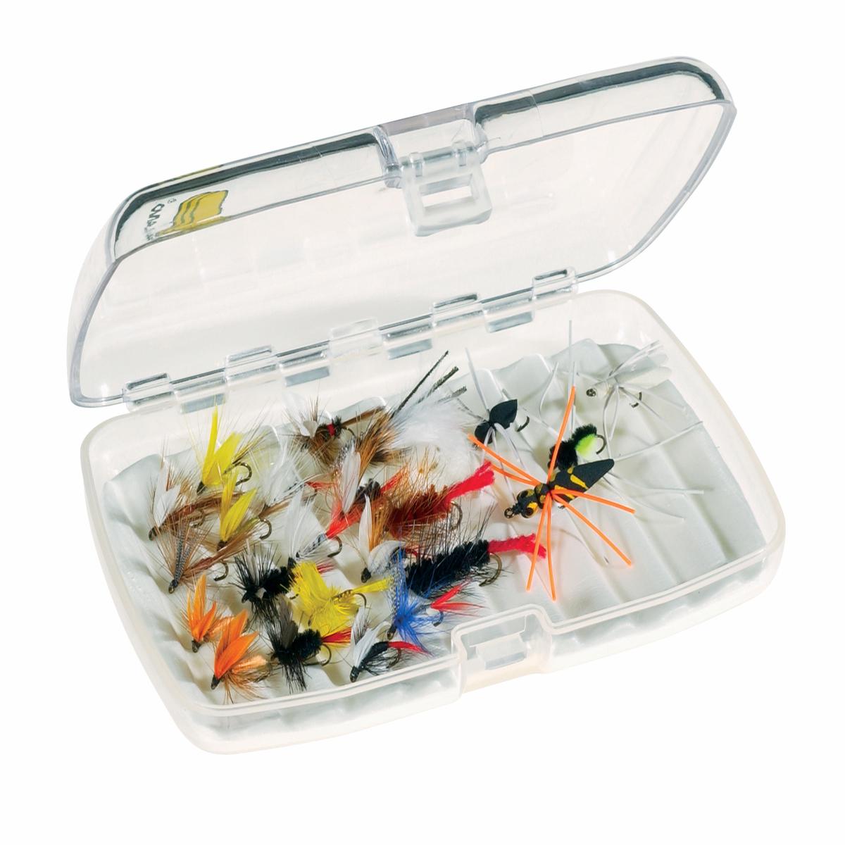 Plano Fly Storage Box With Foam Clear