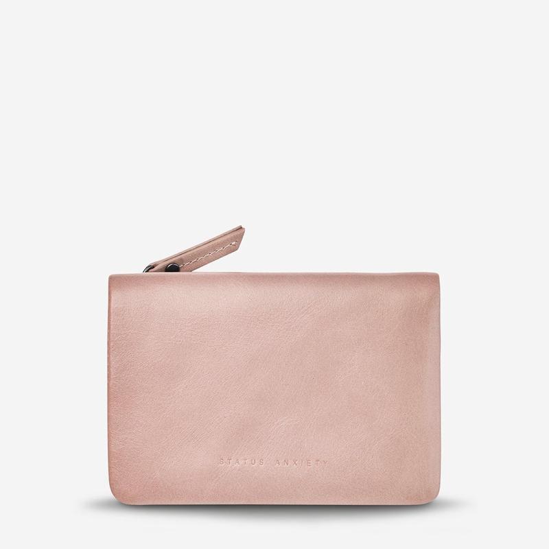Status Anxiety Is Now Better Italian Leather Wallet - Dusty Pink