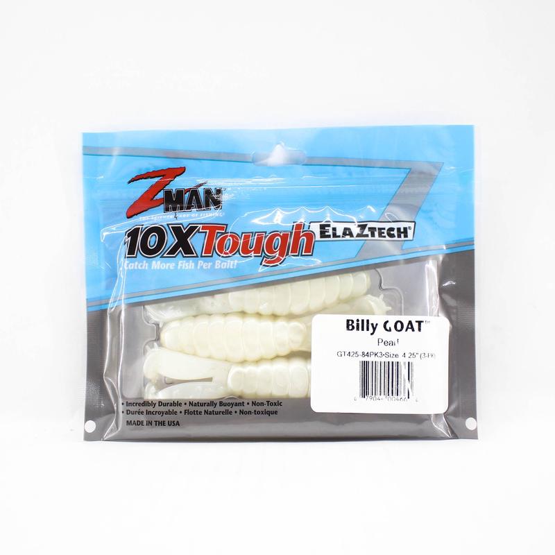 Zman Soft Lure Billy Goat 4.25 Inch 3/Pack Pearl (4660)