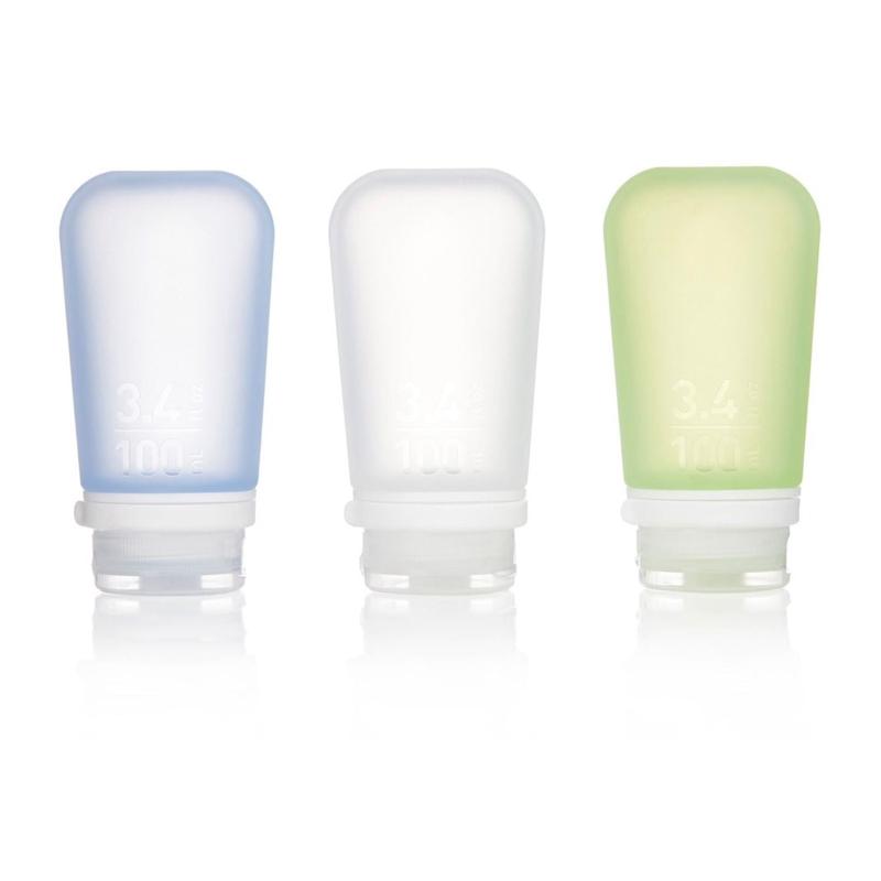 Humangear Large Gotoob Travel Bottle  3.4Oz/100Ml (Clear/Green/Blue)