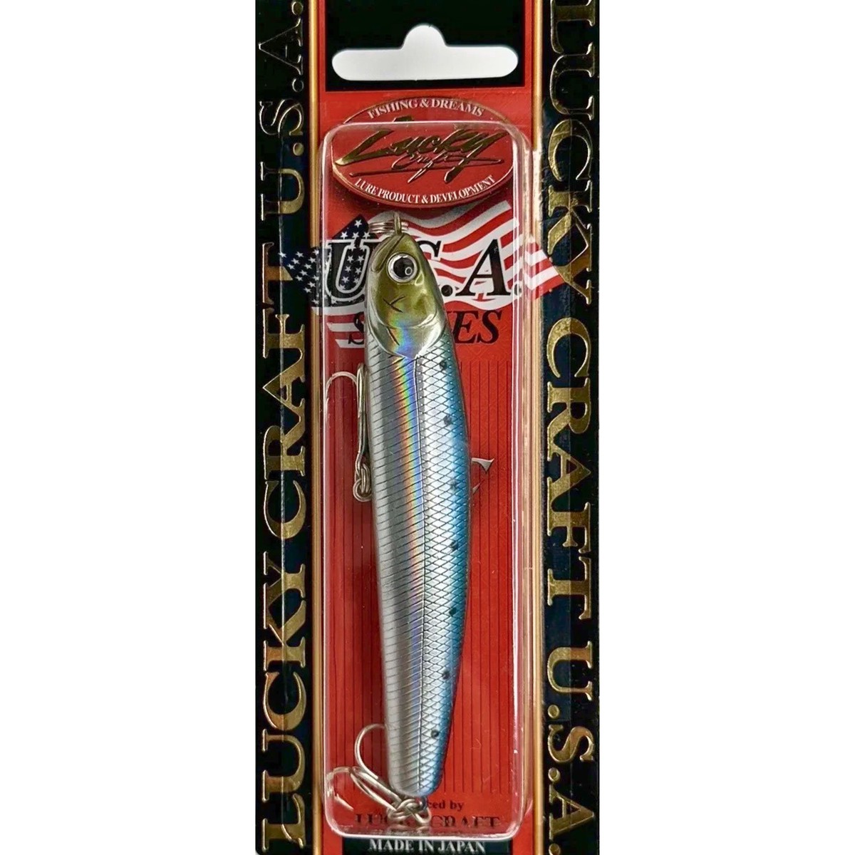 Lucky Craft U.S.A. Wander 95 Sinking 3-3/4" Metallic Sardine
