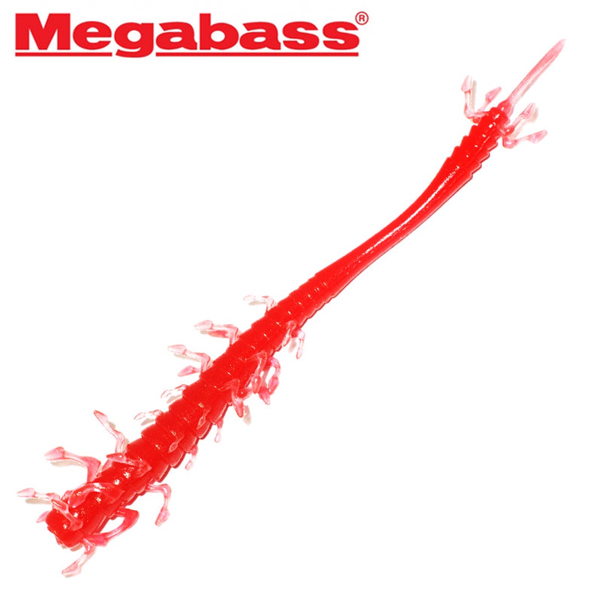 MEGABASS BOBBIT WORM 4inch 03 Clear Red