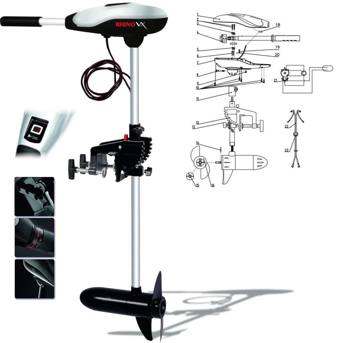 Rhino VX 65 VX Electric Outboard Motor