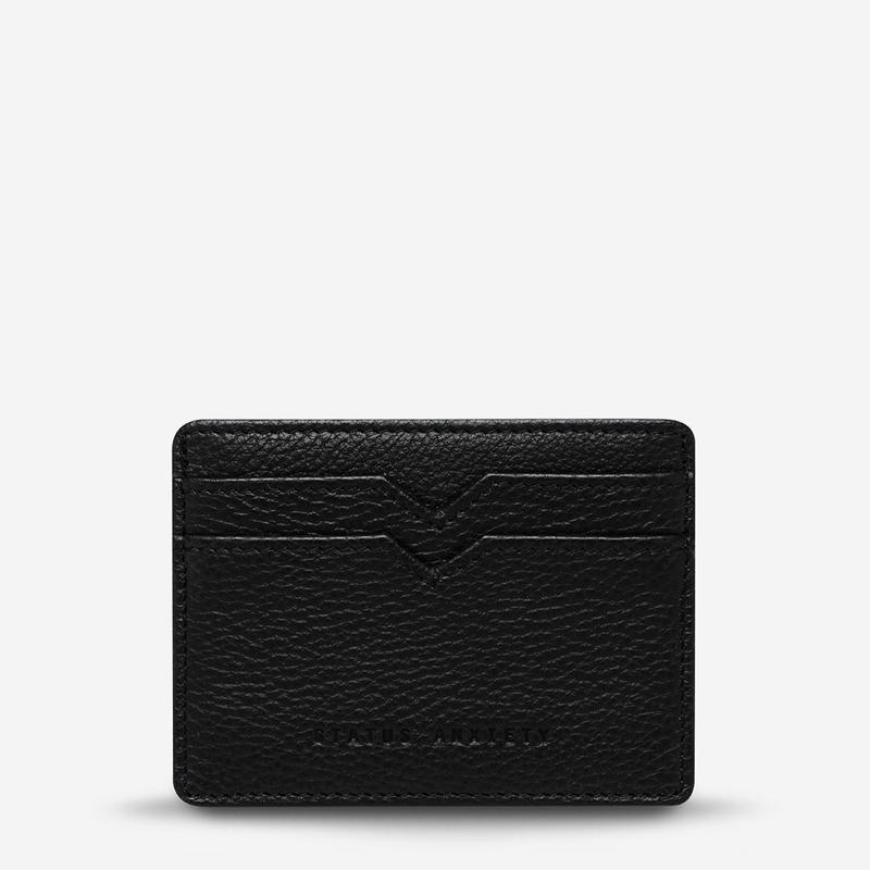 Status Anxiety Together For Now Leather Card Case - Black