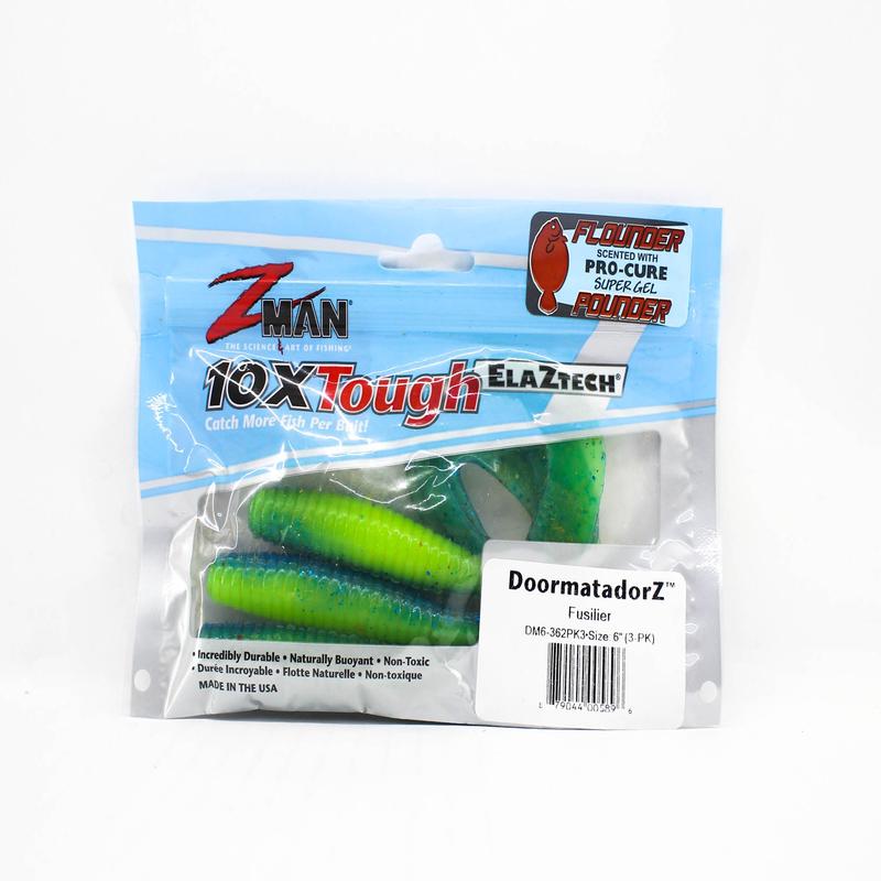 Zman Soft Lure DoormatadorZ 6 Inch 3/Pack Fusilier (5896)