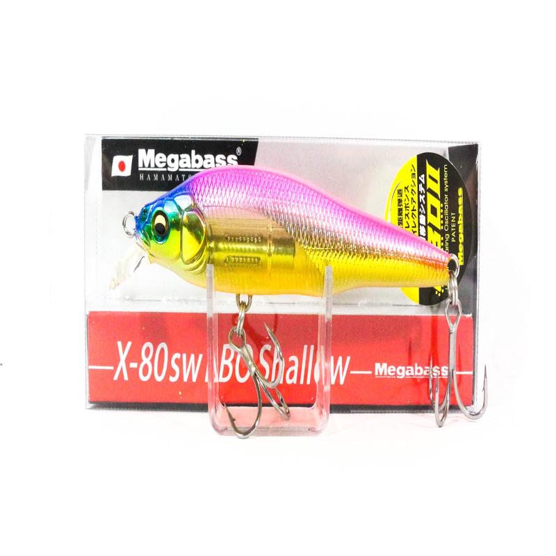 Megabass X-80 SW LBO Shallow Sinking Lure GG Golpin OB (9925)