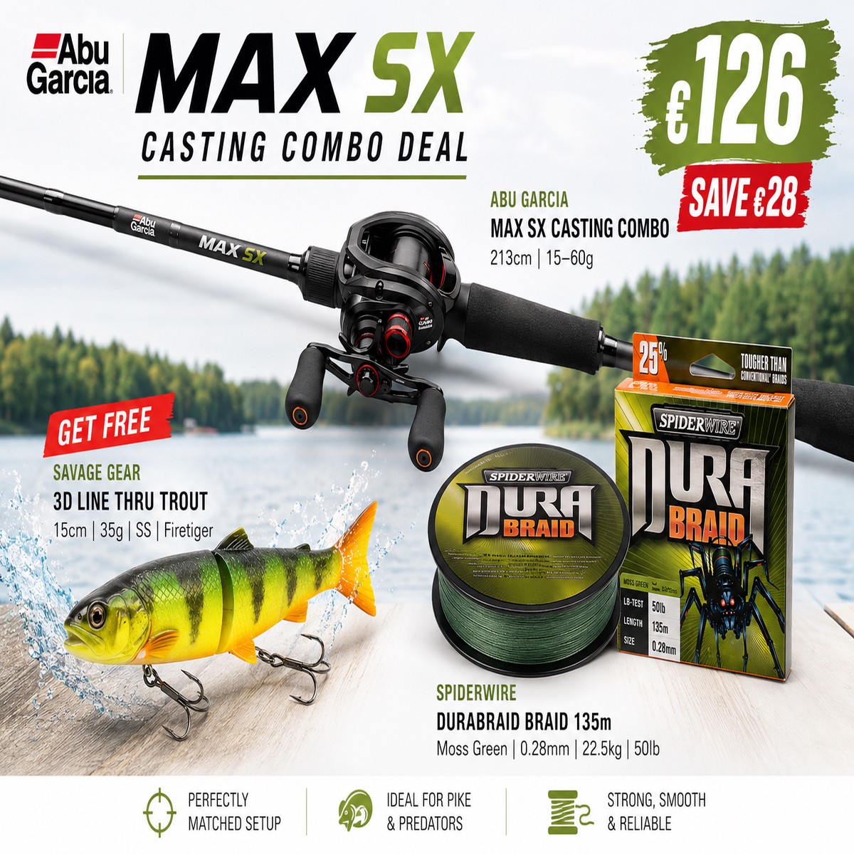 Abu Garcia MAX SX Casting Combo Deal