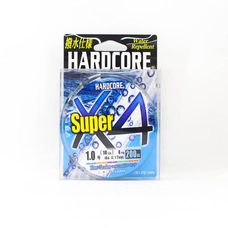 Yo Zuri Duel P.E Line Hardcore Super X4 200m P.E 1.0 18lb H4306-5C (5255)