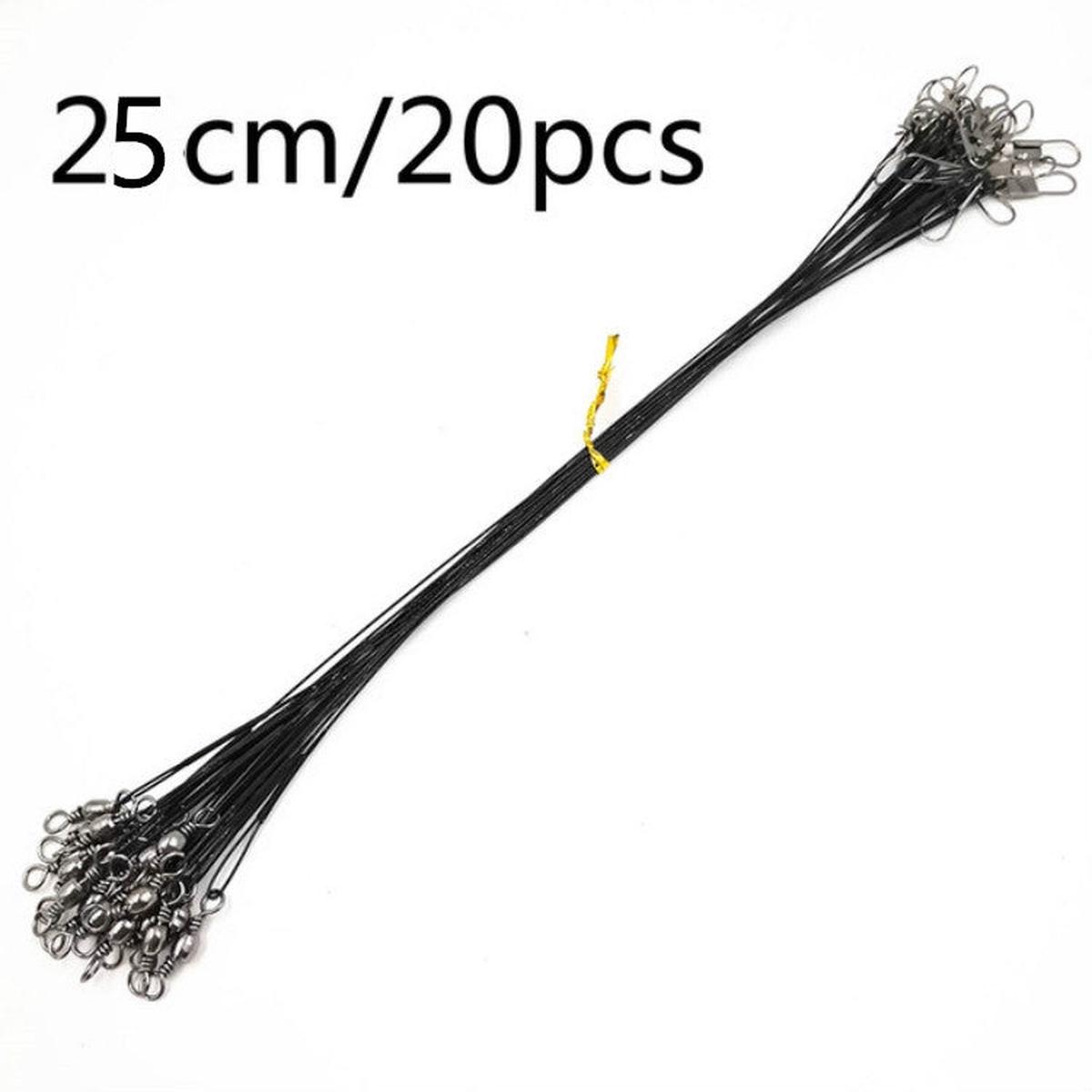 20 PCS Luya Front Wire With Pin Wire Anti-bite Wire, Size:25CM