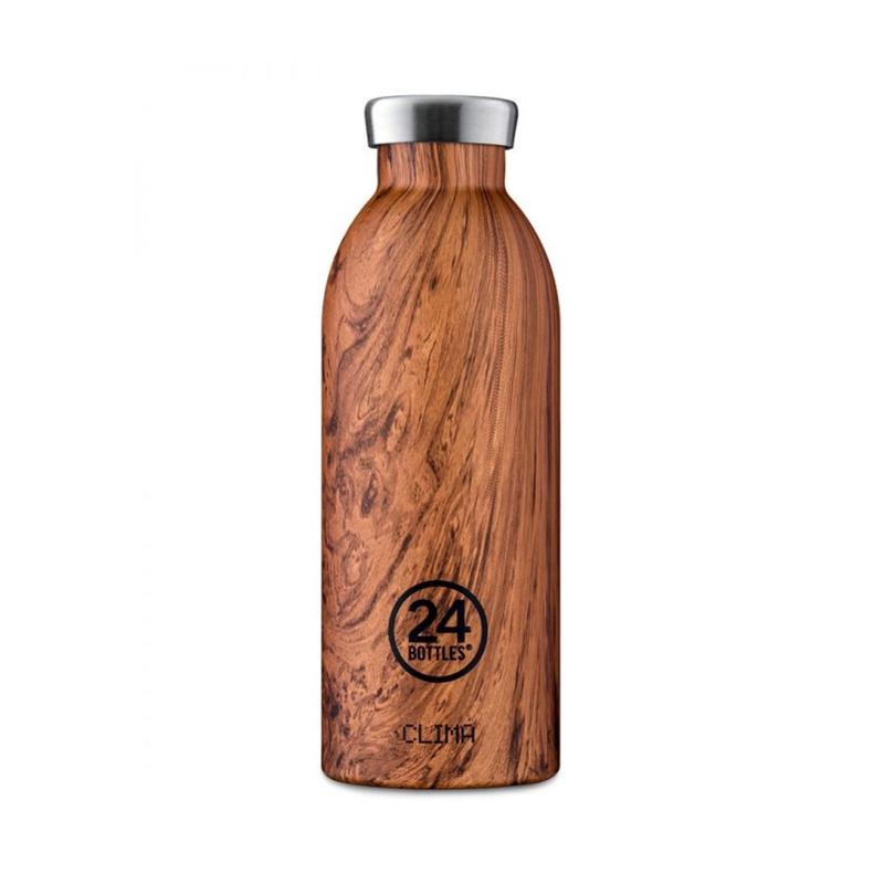24 Bottles Clima 500ML Insulated Water Bottle - Sequoia Wood