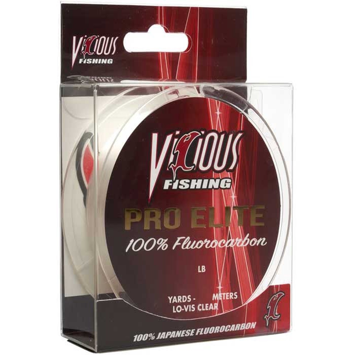 Vicious Fishing Pro Elite Fluorocarbon Line Lo-Vis Clear