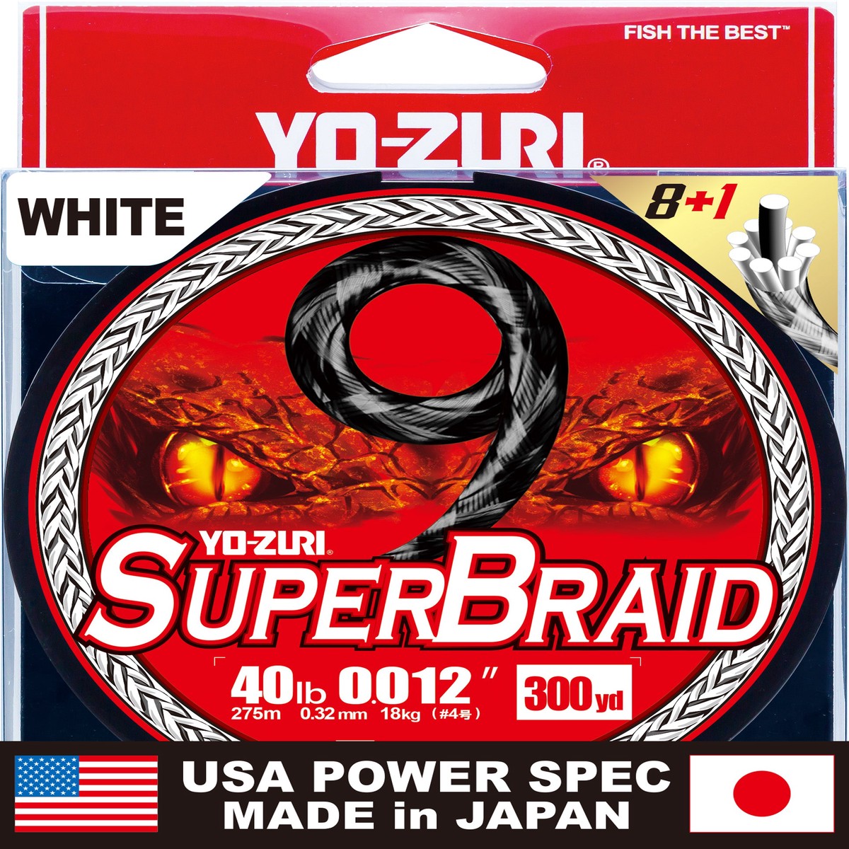 Yo-Zuri Superbraid 9 Braided Line White
