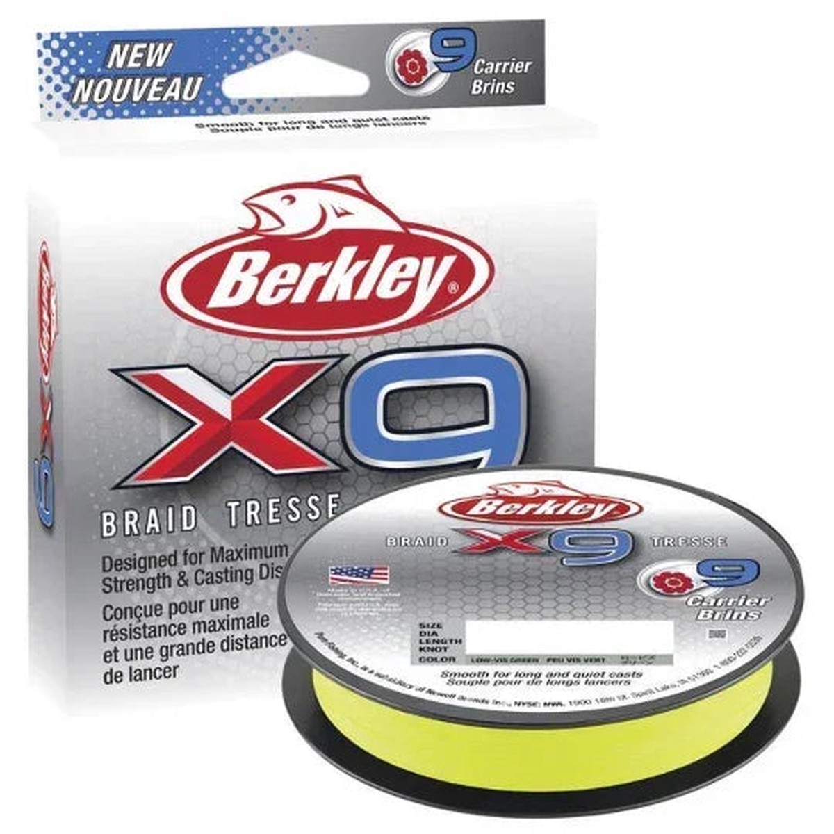 Berkley X9 9 carrier Braided Line 150m