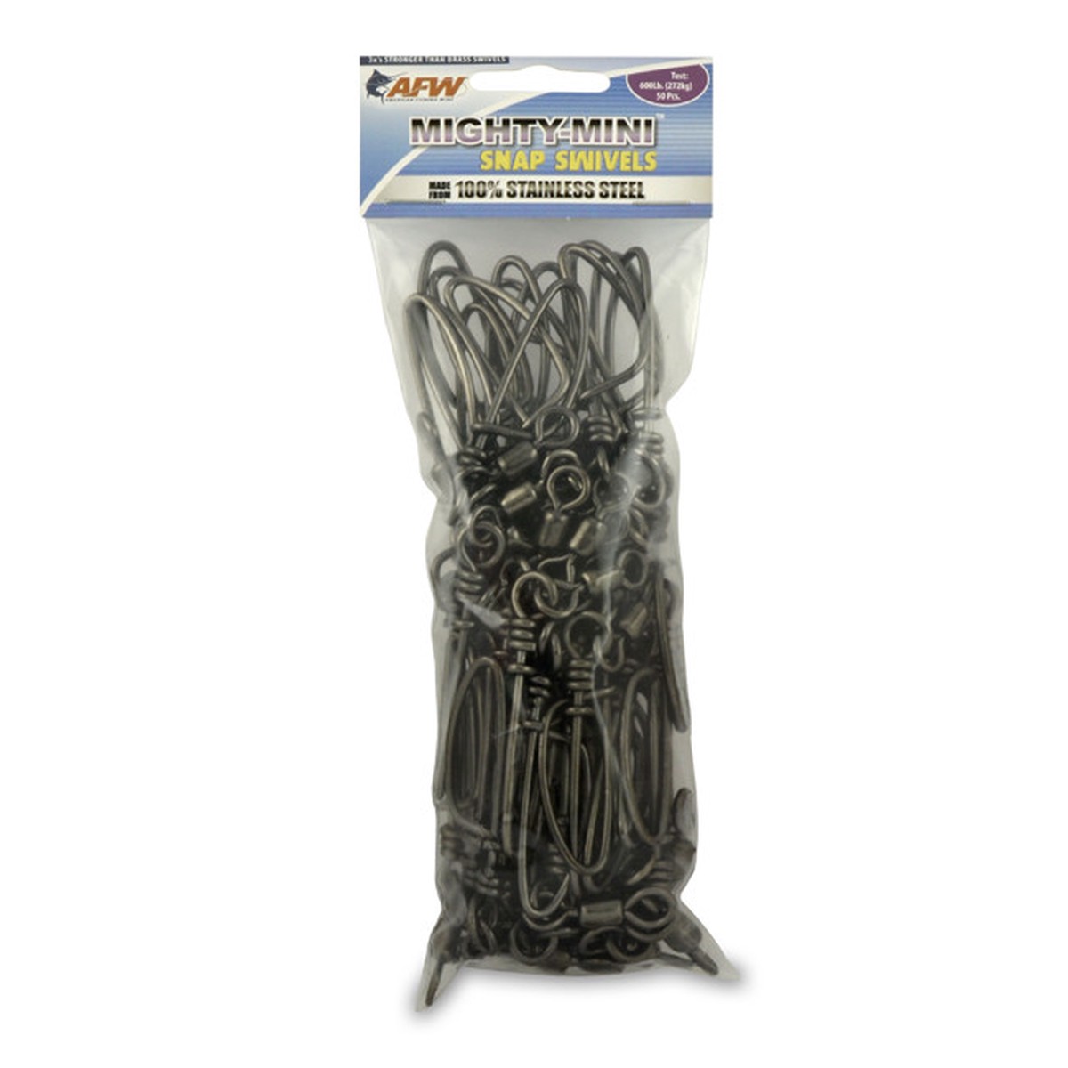 AFW Mighty-Mini Snap Swivel 600# 50 Pack