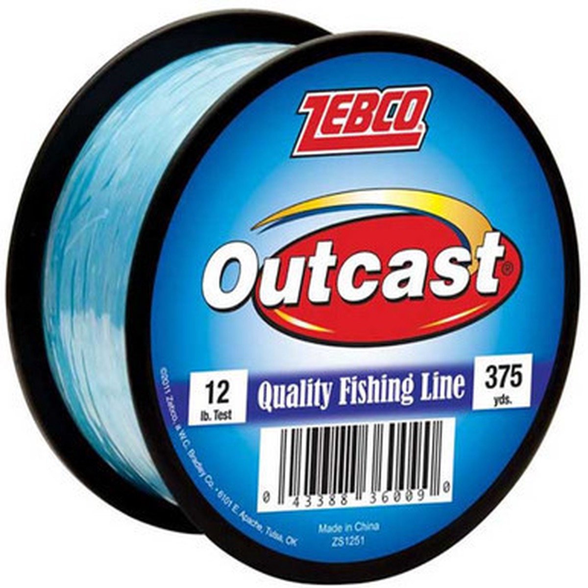 Zebco Outcast Monofilament Line Blue