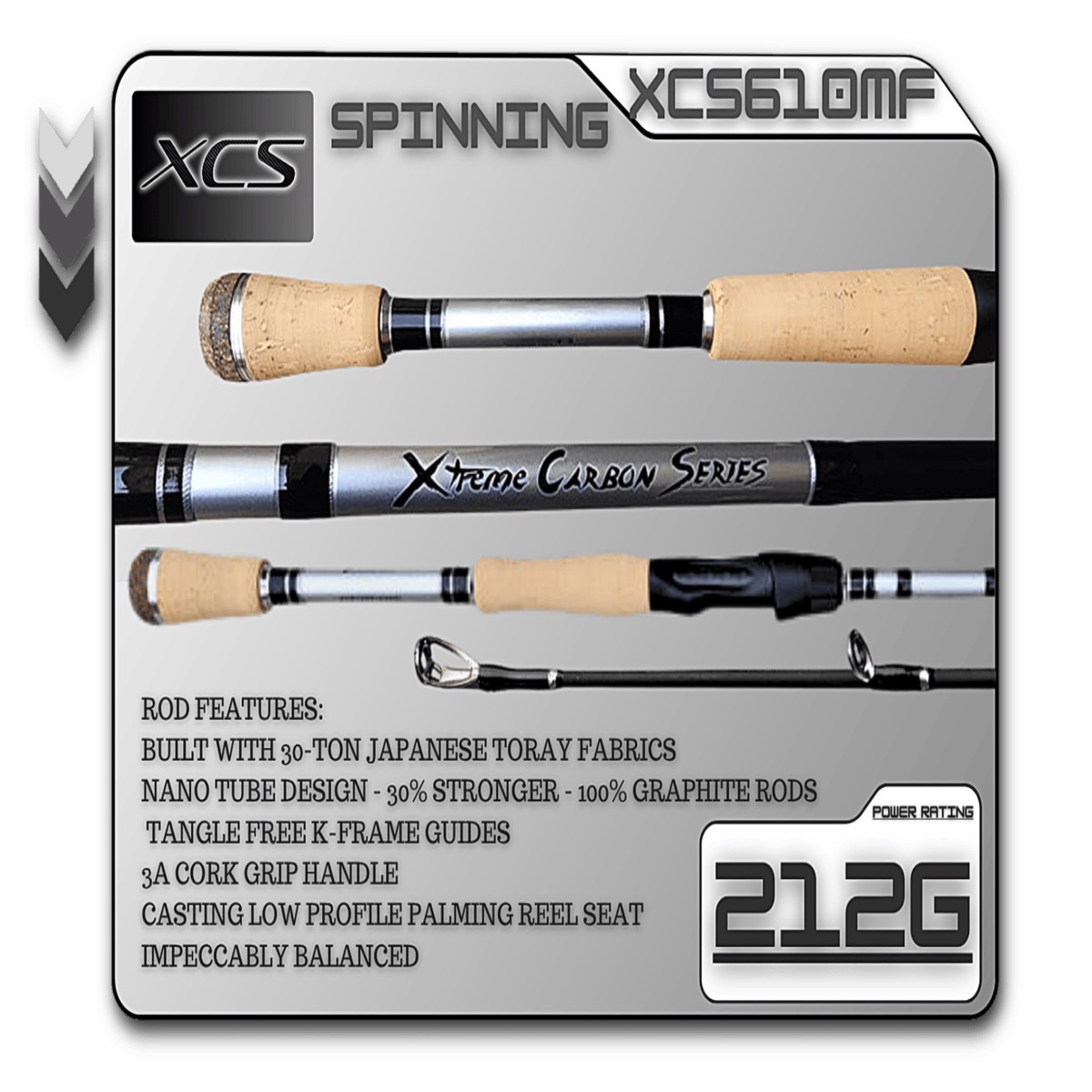 XCS610MF (212g) 6'10" Medium Fast Spinning