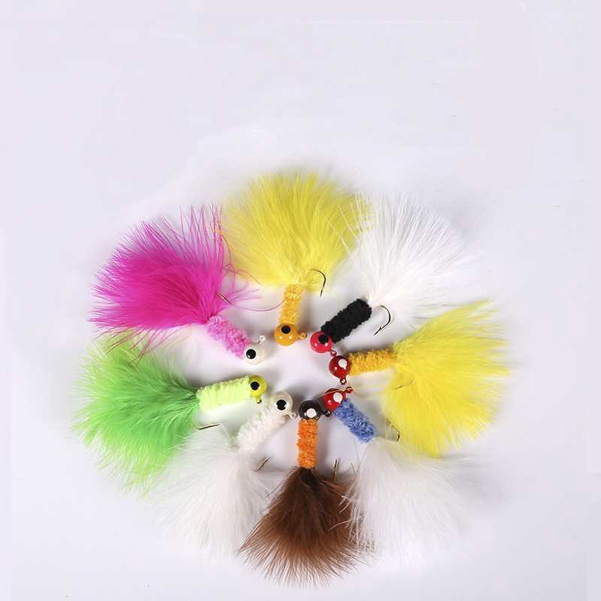 50 pc fly bionic feather lure