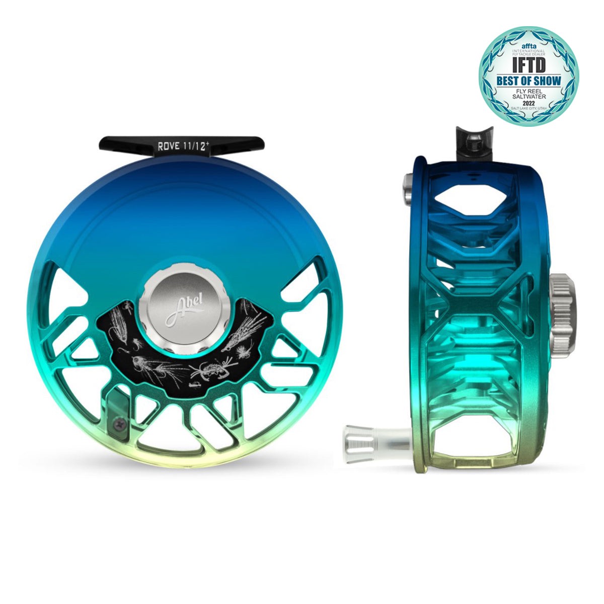 Abel ROVE Reel 11/12+ Flats Fade, Platinum Drag Knob with Platinum Handle