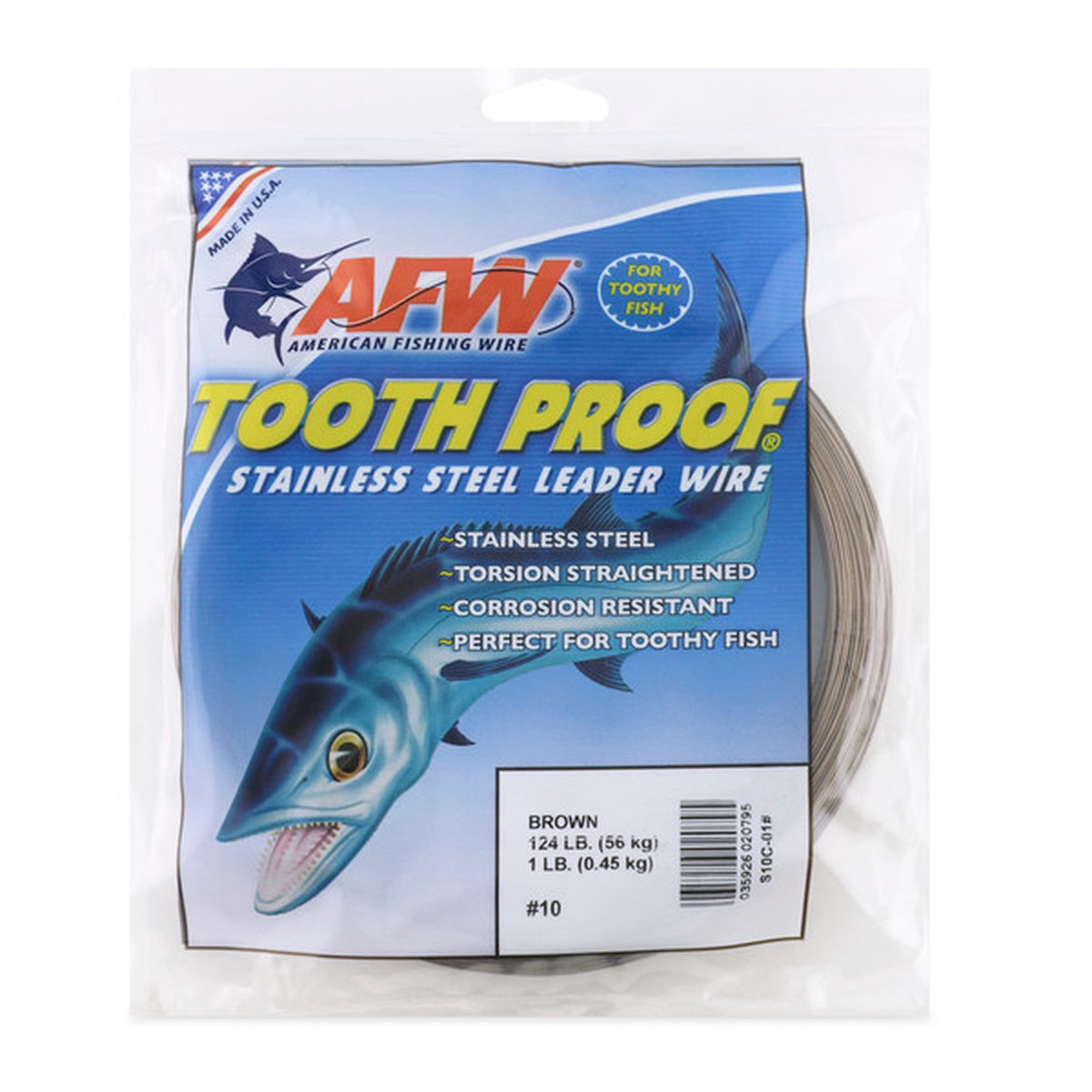 American Fishing Wire Tooth Proof Camo Brown 1 lb Coil # 10