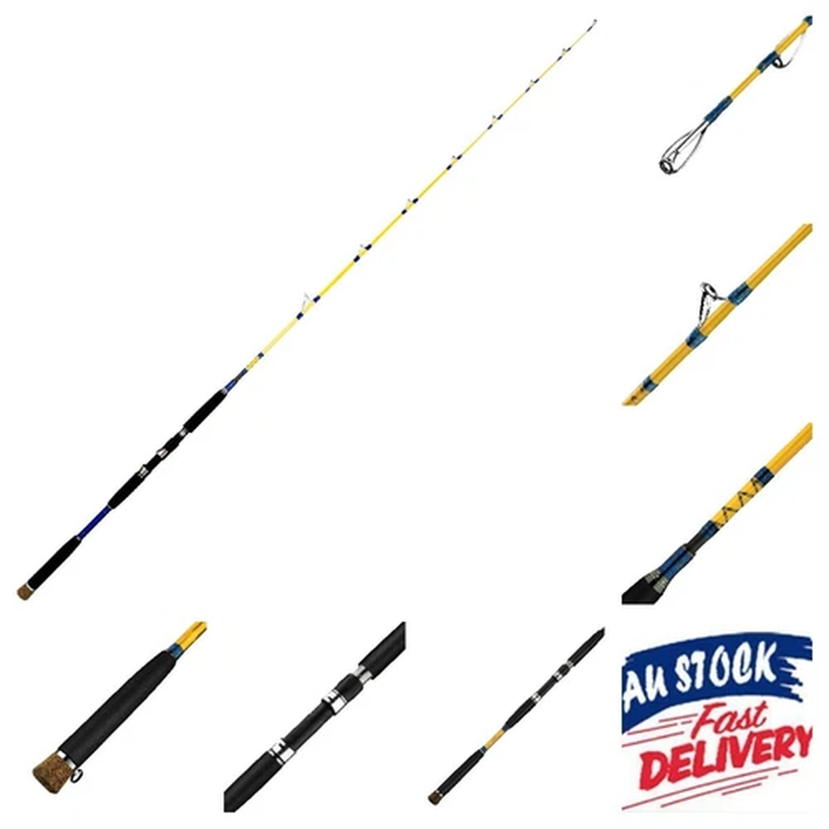 WEIZ 1.6M 2PCS ULTRA LIGHT SPINNING JIGGING BOAT FISHING ROD