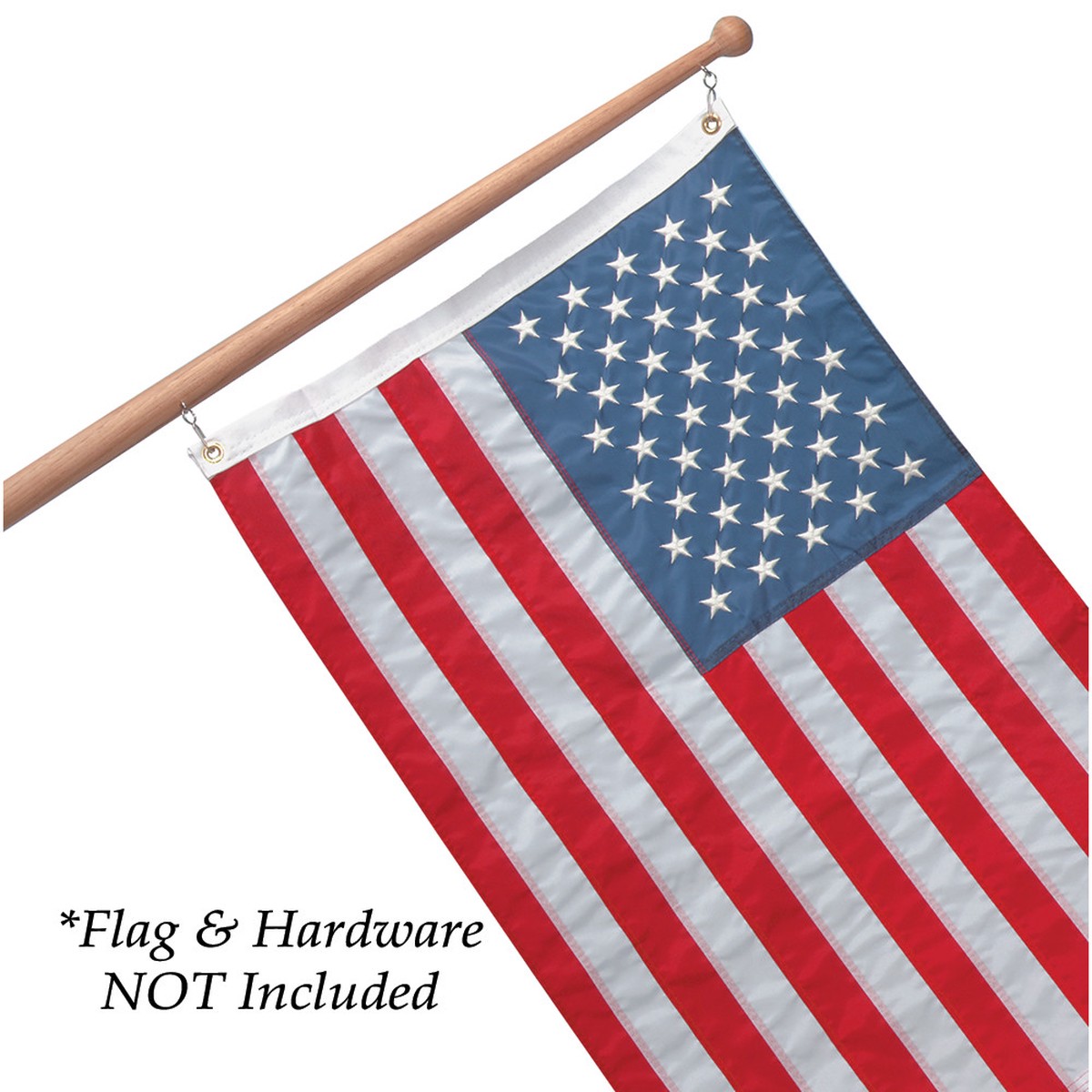 Whitecap Teak Flag Pole - 36" - 1-1/4" Base Diameter