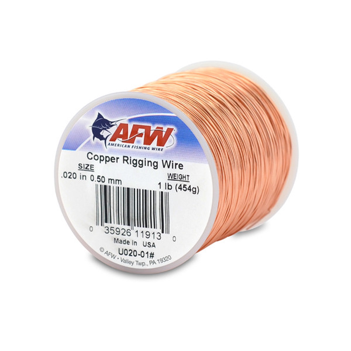 AFW Copper Rigging Wire 1 Pound Spool