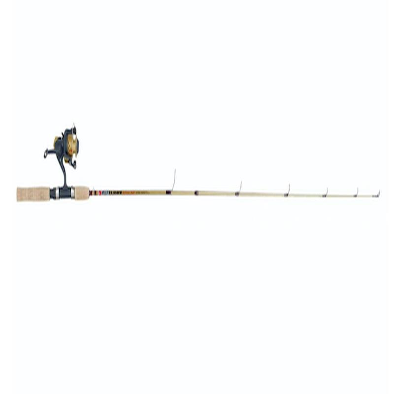 B'n'M Little Lucy 5' Ultralight Spinning Rod & Reel Combo, 2-Piece Fiberglass with Cork Handle, LL50-050