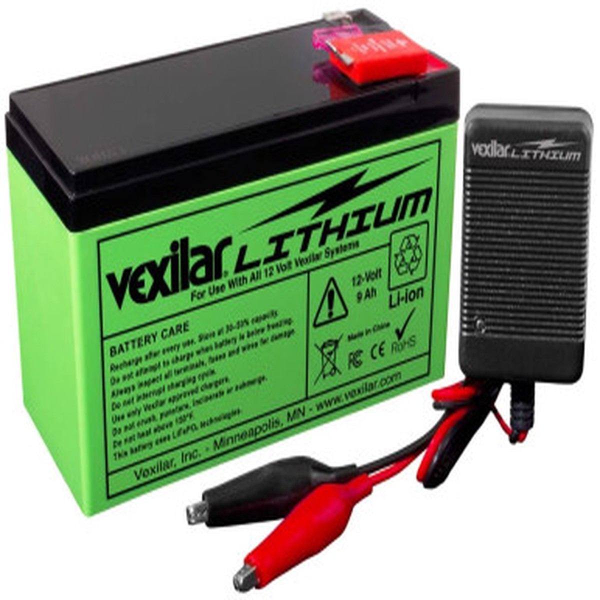 Vexilar 12v Lithium Ion Battery and Charger Set