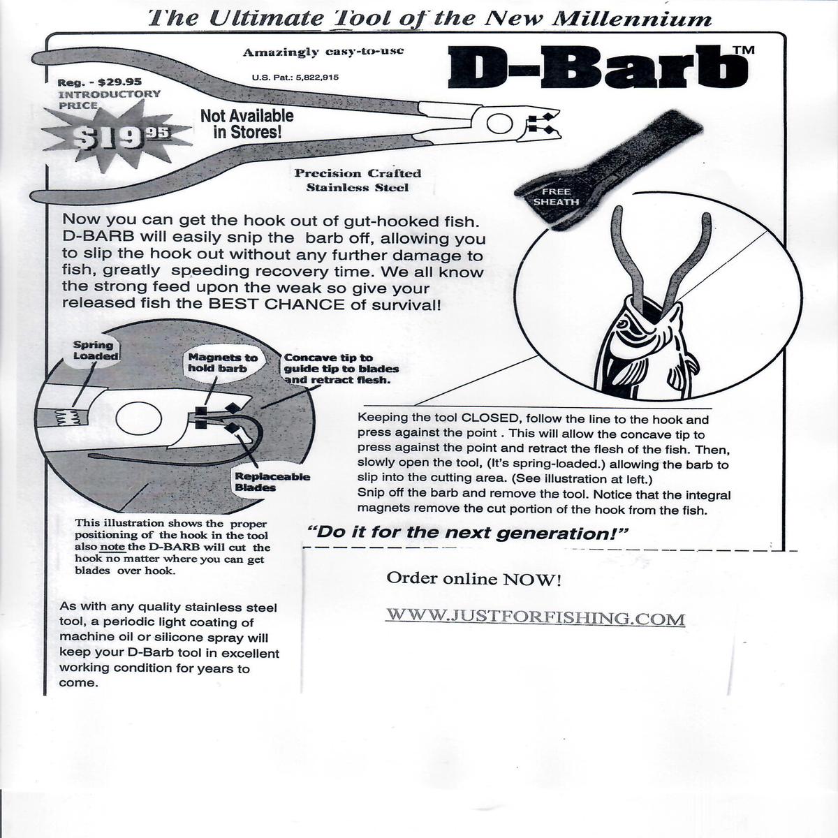 D-Barb & Cutter stainless steel tool