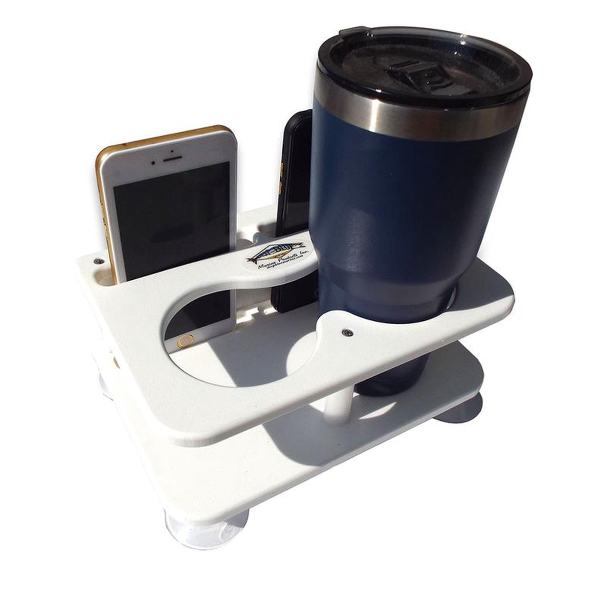 Deep Blue Marine Double DrinkBinocular2 Cell Phones wSuction Cups SMDH-CELL