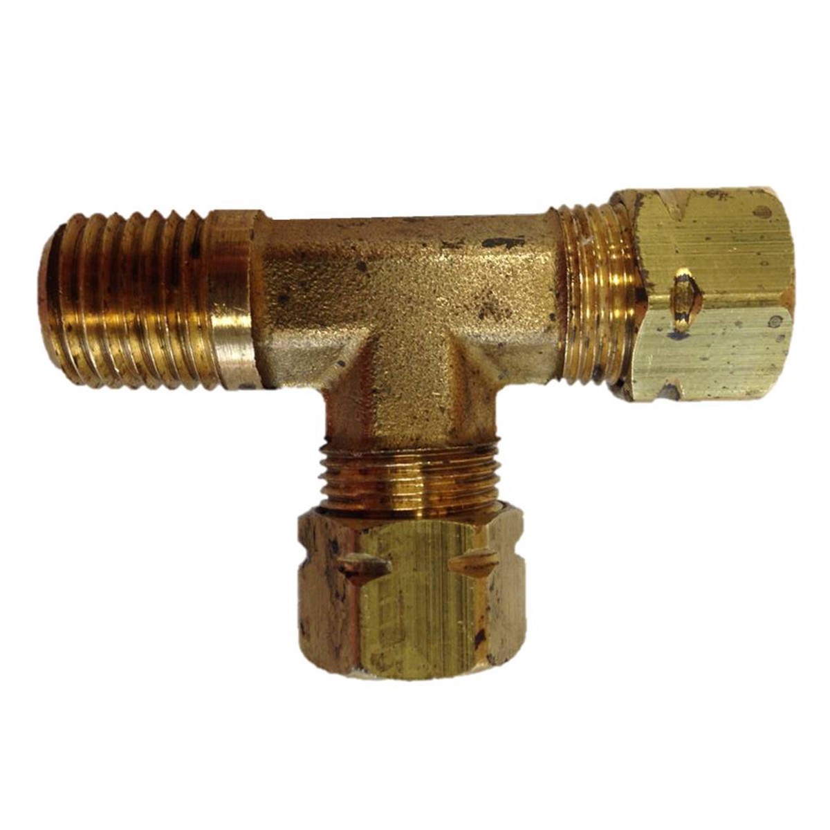 Uflex Male Run T-Fitting - 3/8" x 3/8" Tube x 1/4" NPT - 171CA-6-4