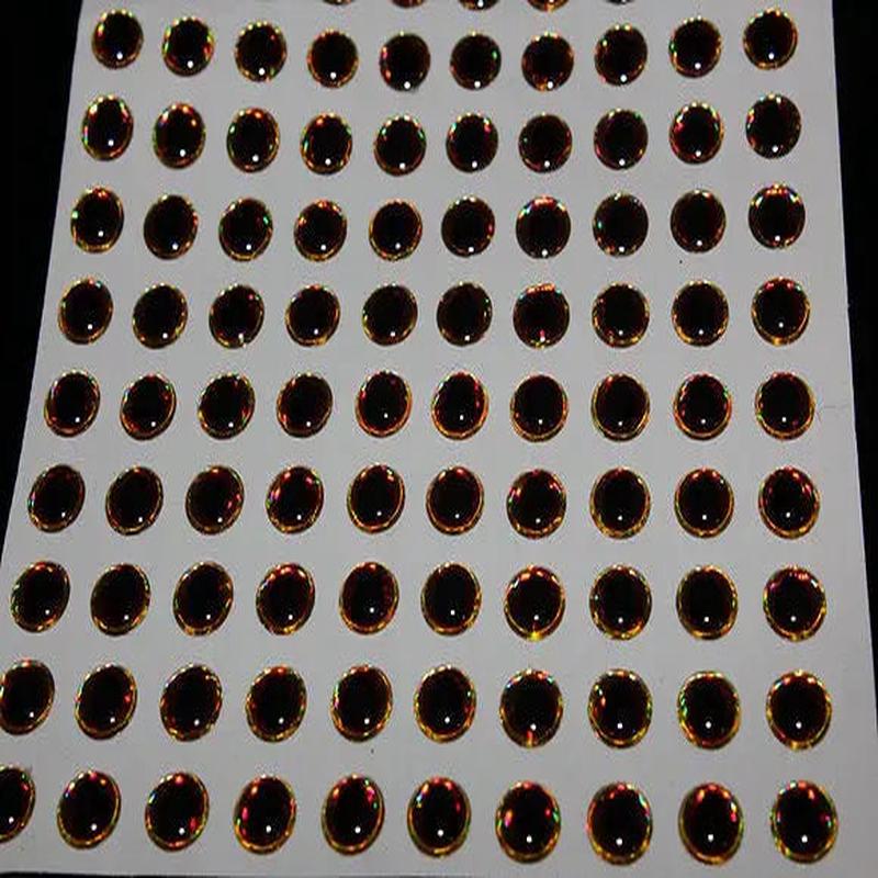 6th Sense Crush 3D Eyes - 6mm Gold/Red 100pc