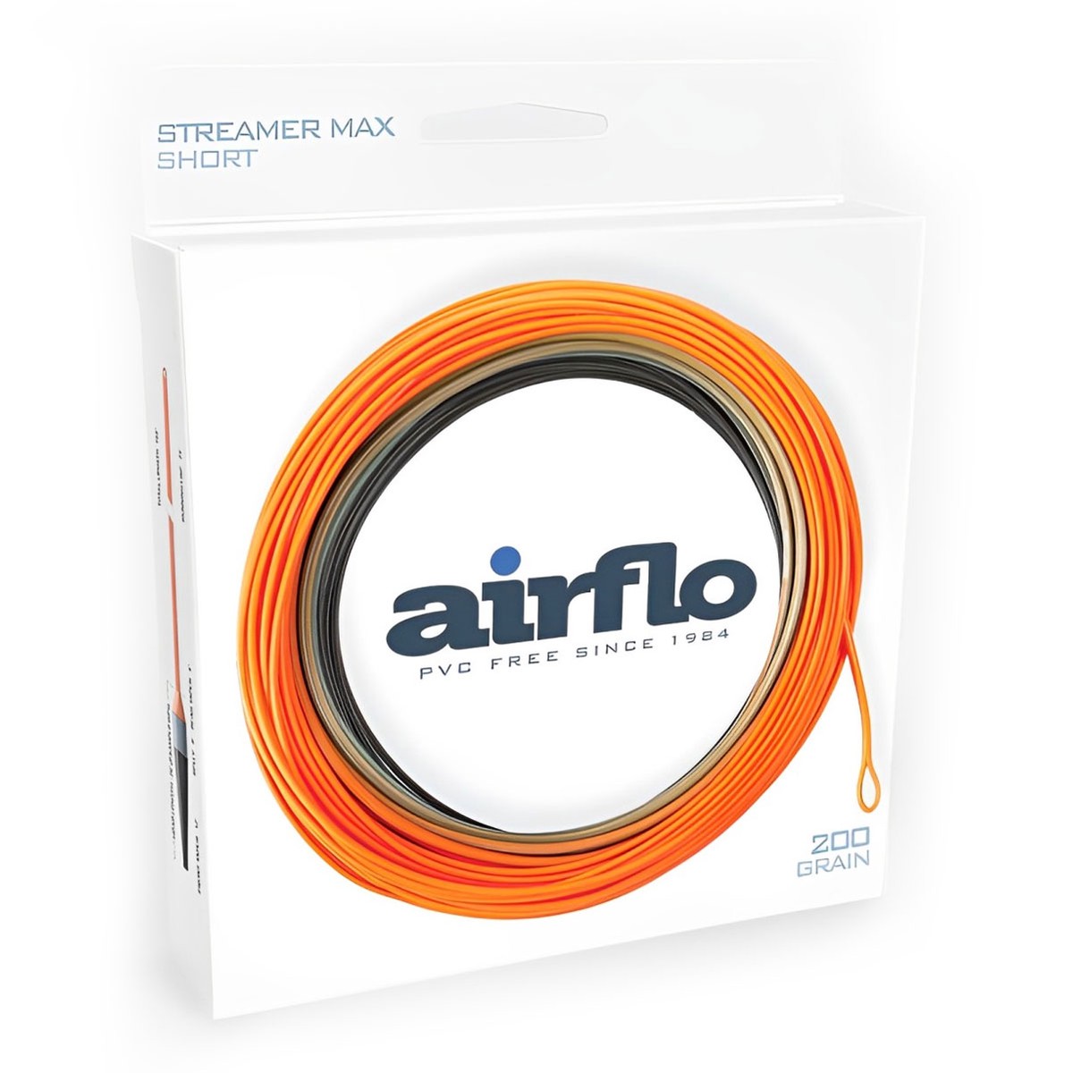 AIRFLO Superflo Ridge 2.0 Streamer Max Short Black/Gray/Fl Orange Fly Line (RSF-SM)