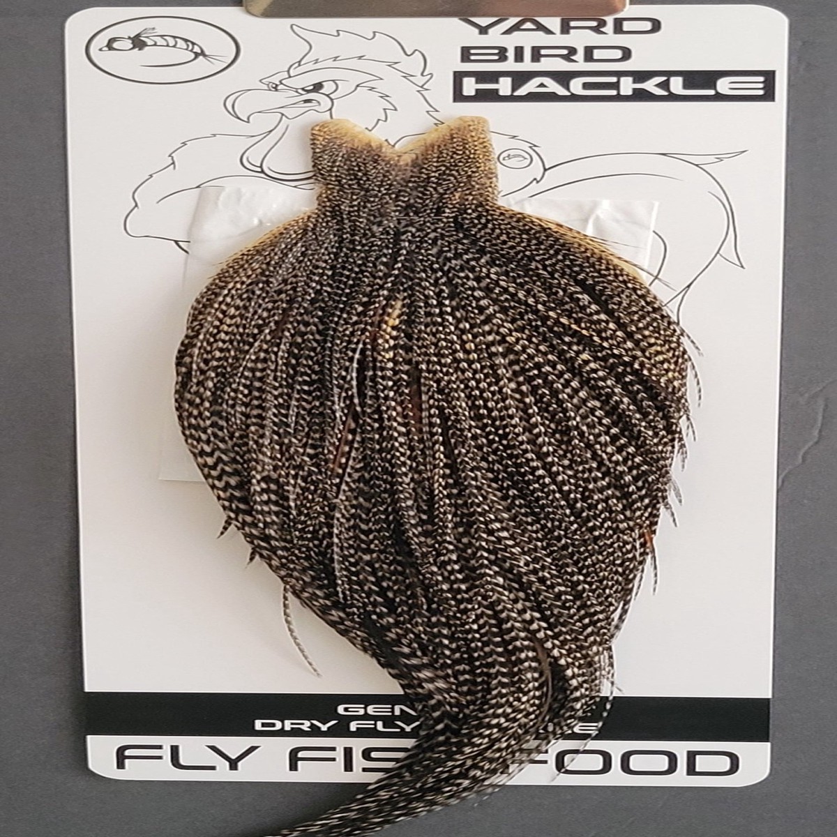 Flash Sale Hackle 303 - Yard Bird Cape NA - Grizzly Variant (sizes 8-22)