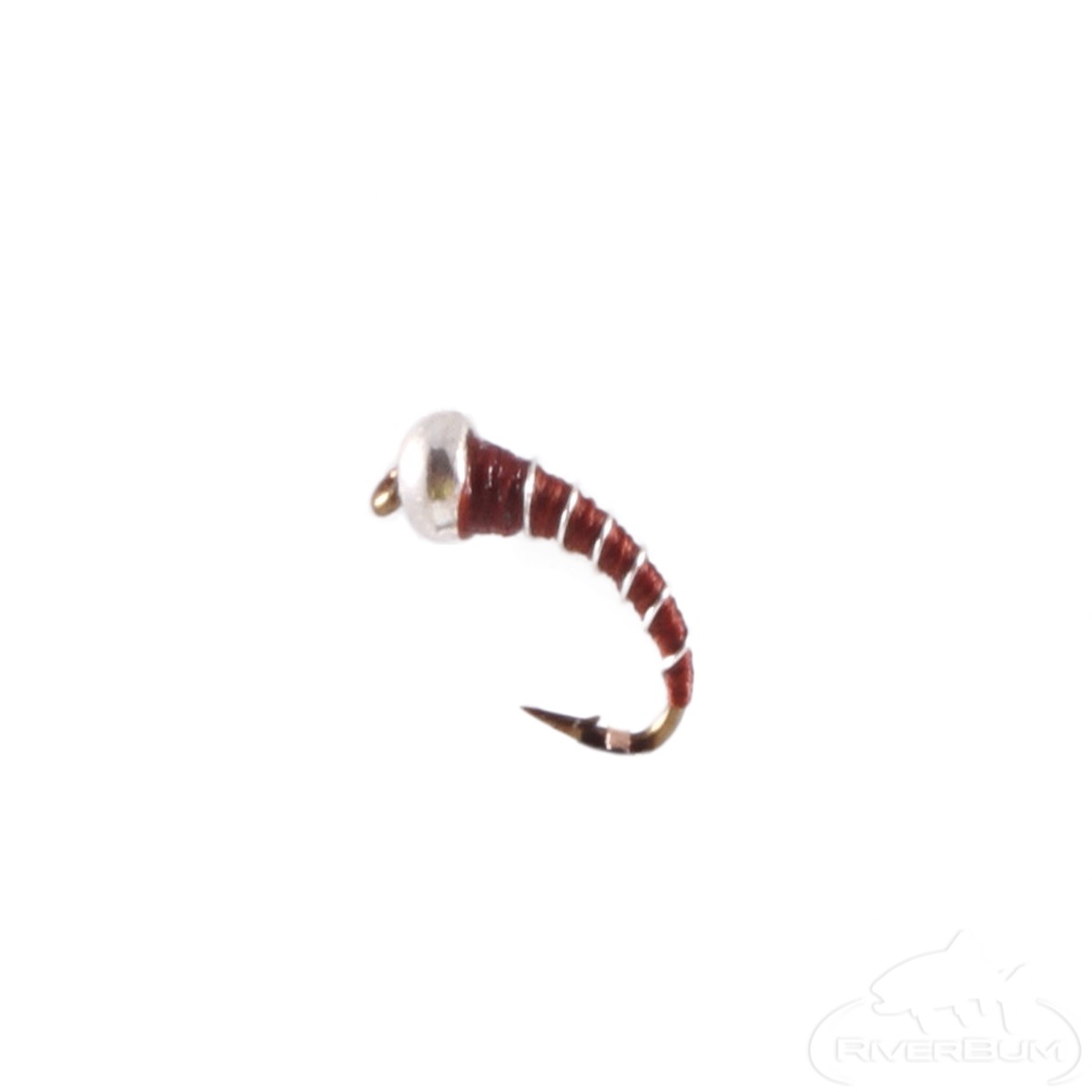 Zebra Midge, Brown/Silver, Silver Tungsten Bead