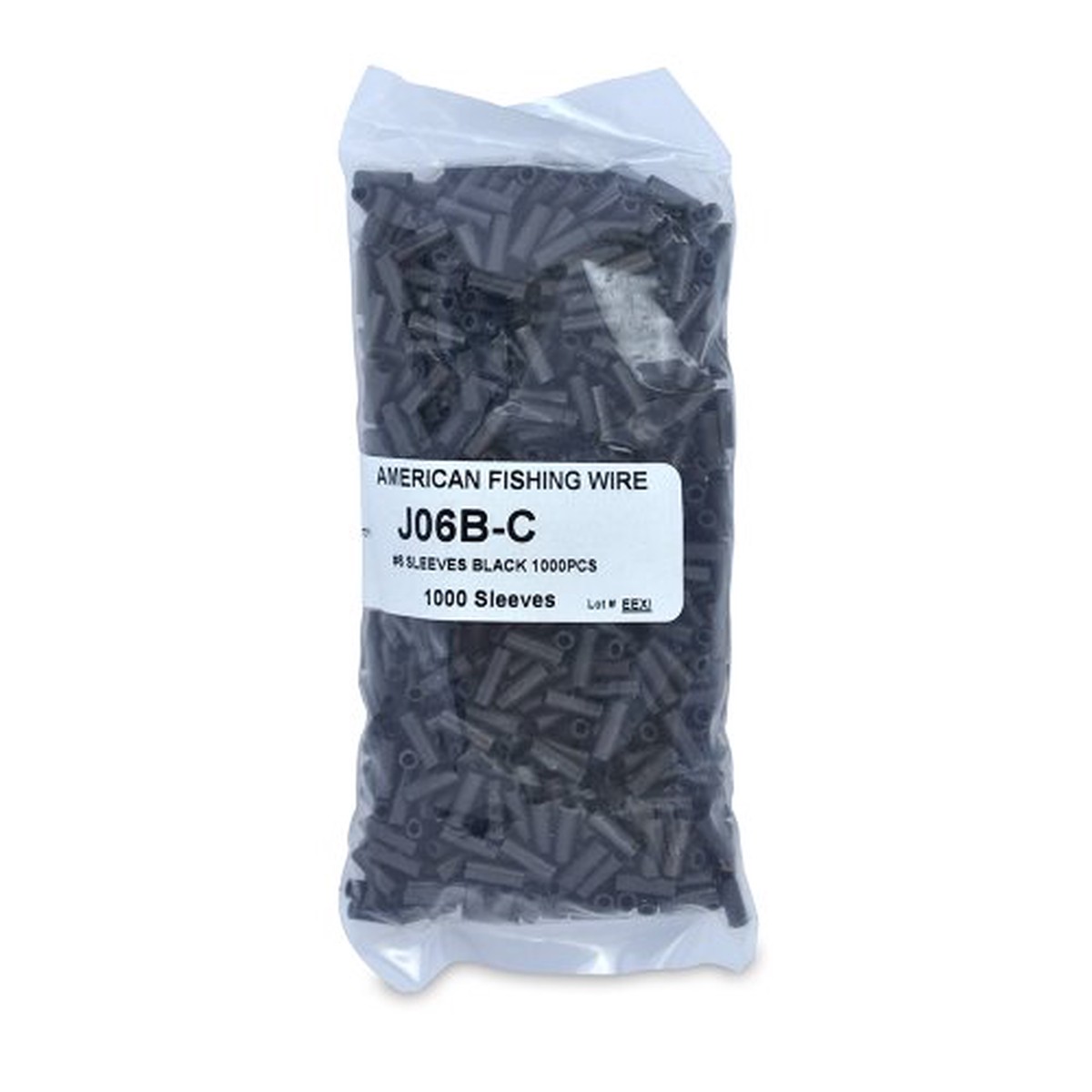 American Fishing Wire Single Barrel Crimp Sleeves Black Color Size 6 0.082 -Inch Inside Diameter 100-Pieces