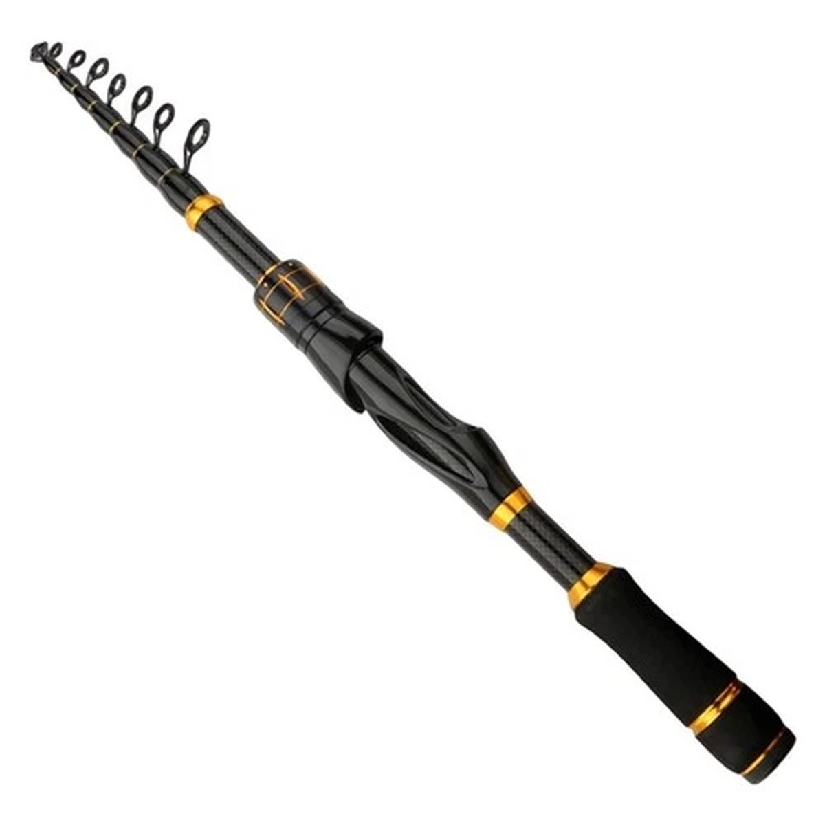 Carbon Fiber Telescopic Rod 1.8-2.4m Collapsible Fishing Pole 2kg Lift