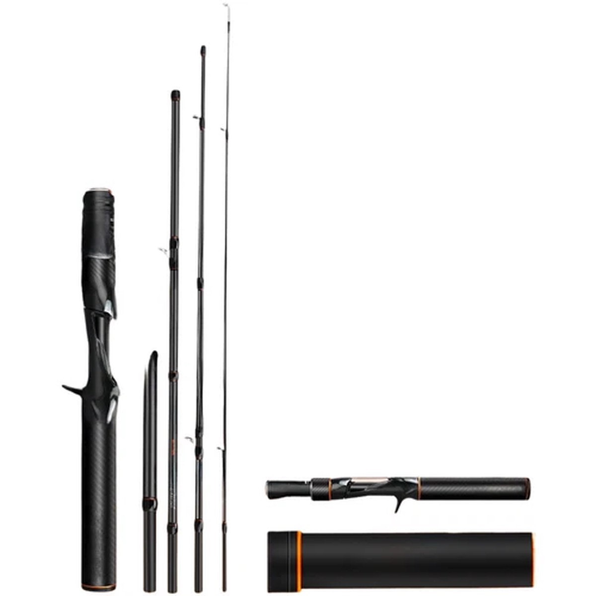 Carbon Fiber Rod Adjustable Length Fishing Rod Compact Storage Ergonomic Grip