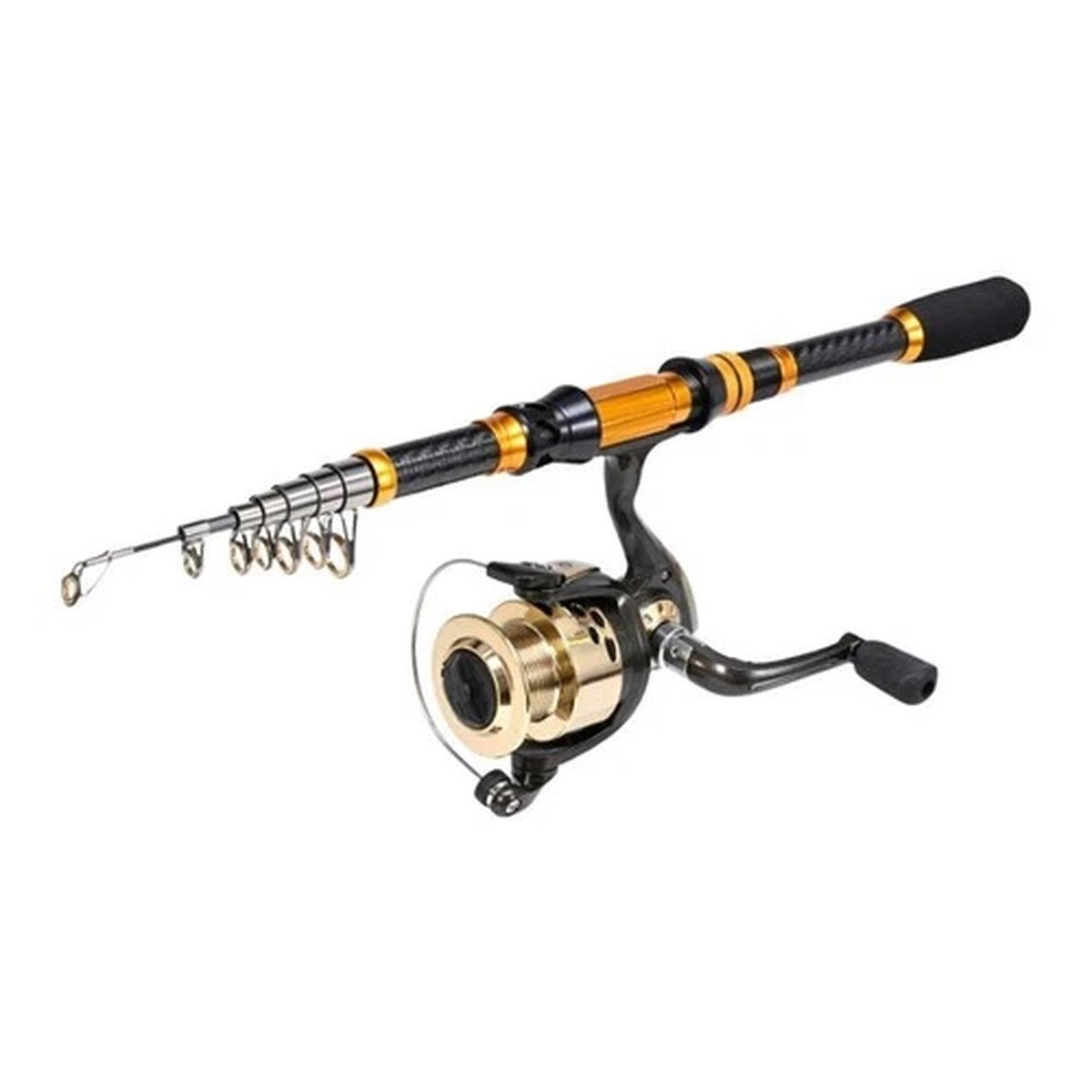 Carbon Fiber Spinnings Fishing Rod with Metal Reinforcement and EVA Handle