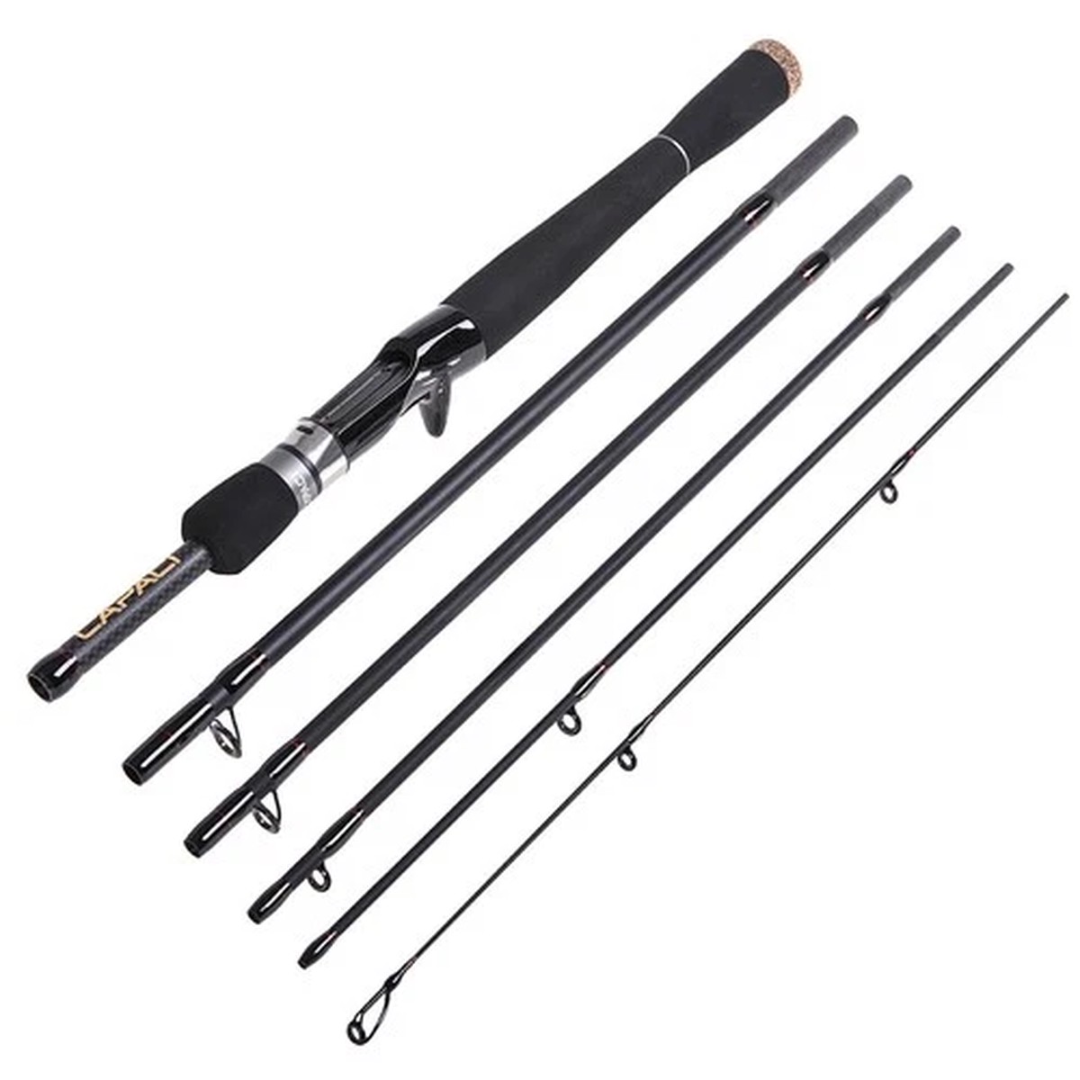 2.1m / 2.4m 6 Sections Carbon Spinning Casting Fishing Rod Lure Fishing Rod MAGI