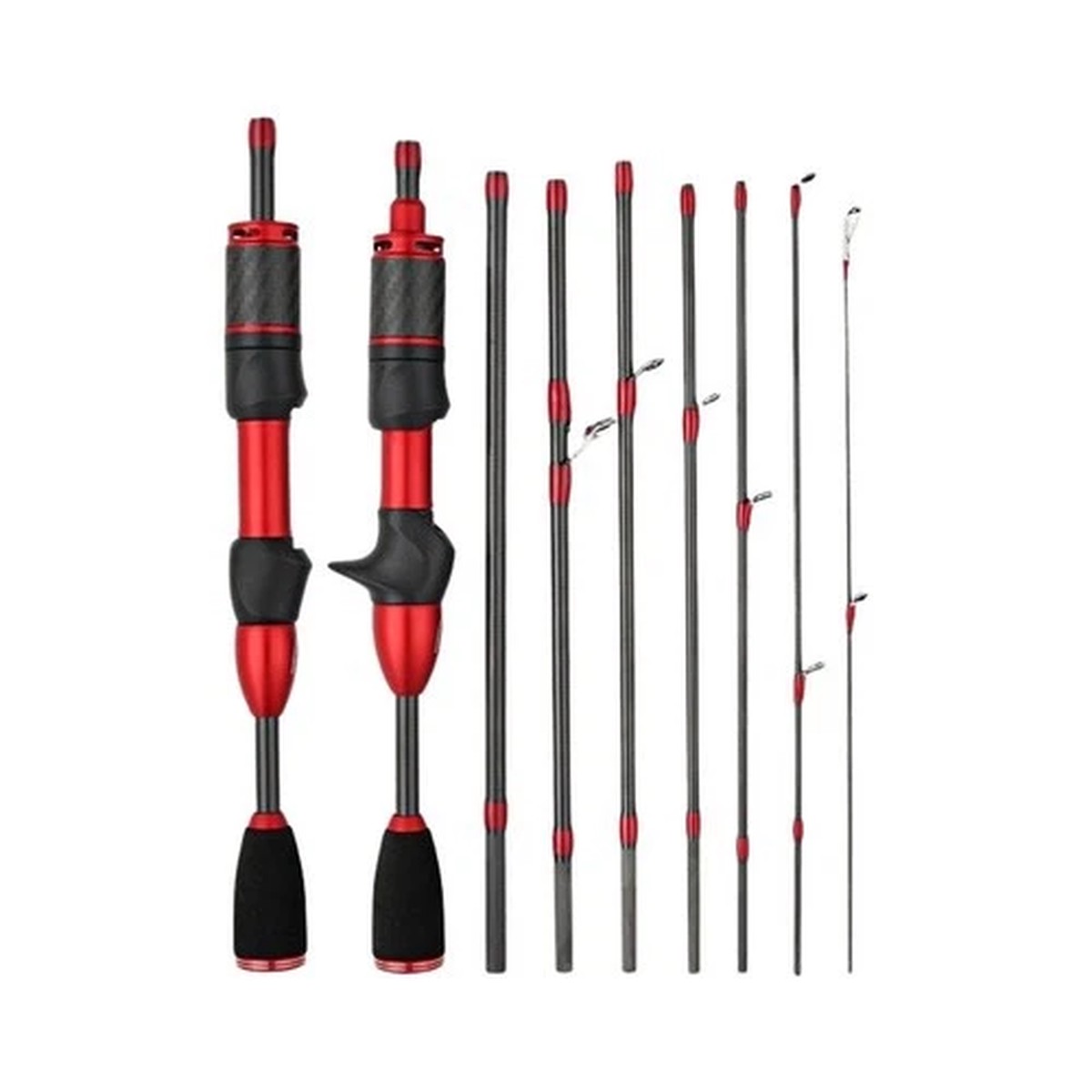8-Piece Carbon Fishing Rod 1.68m or 1.8m Ultralight Portable Rod 27cm 2g-8g