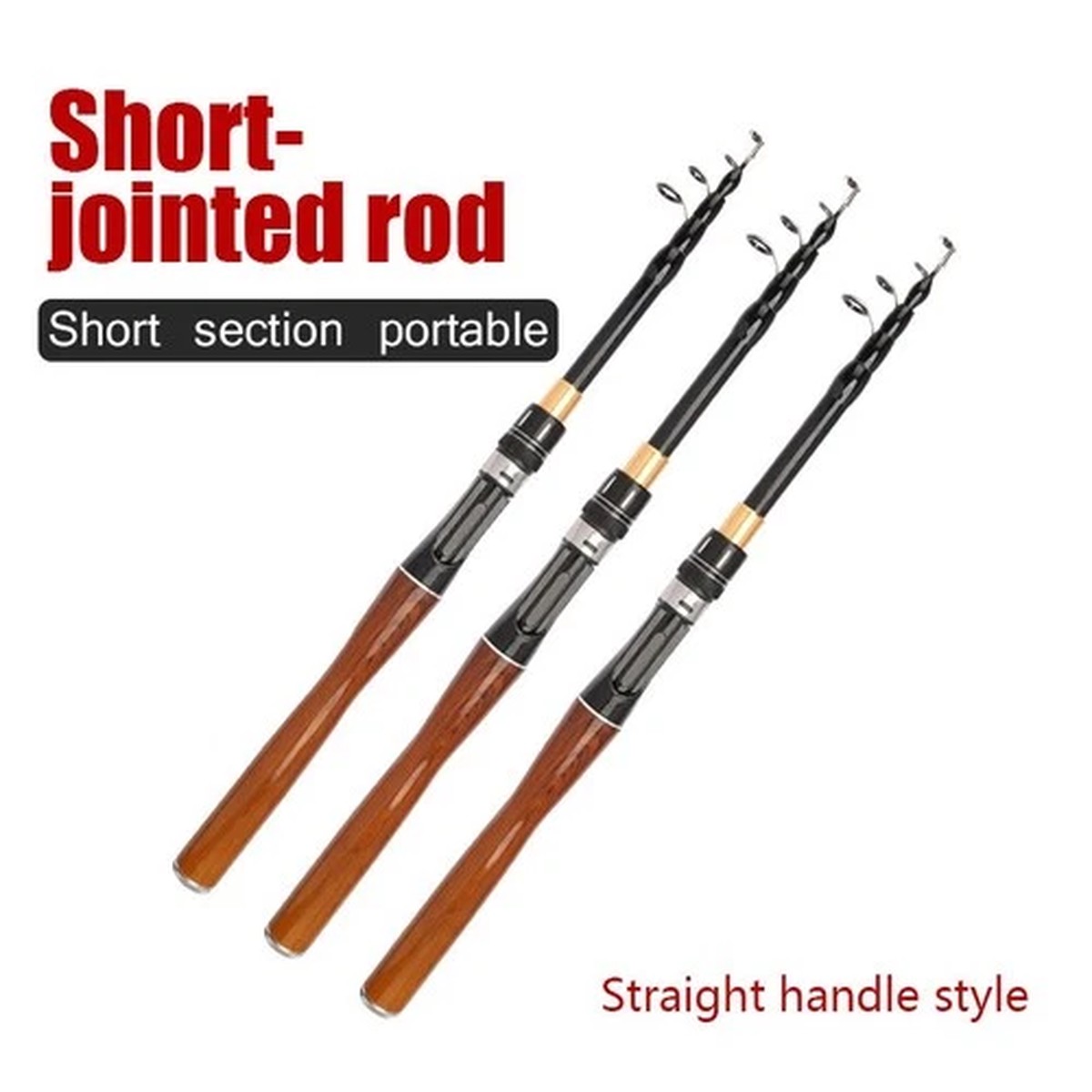 Telescopic Surf Fishing Rod Glass Fiber Straight Handle 1.6m 2.4m Options