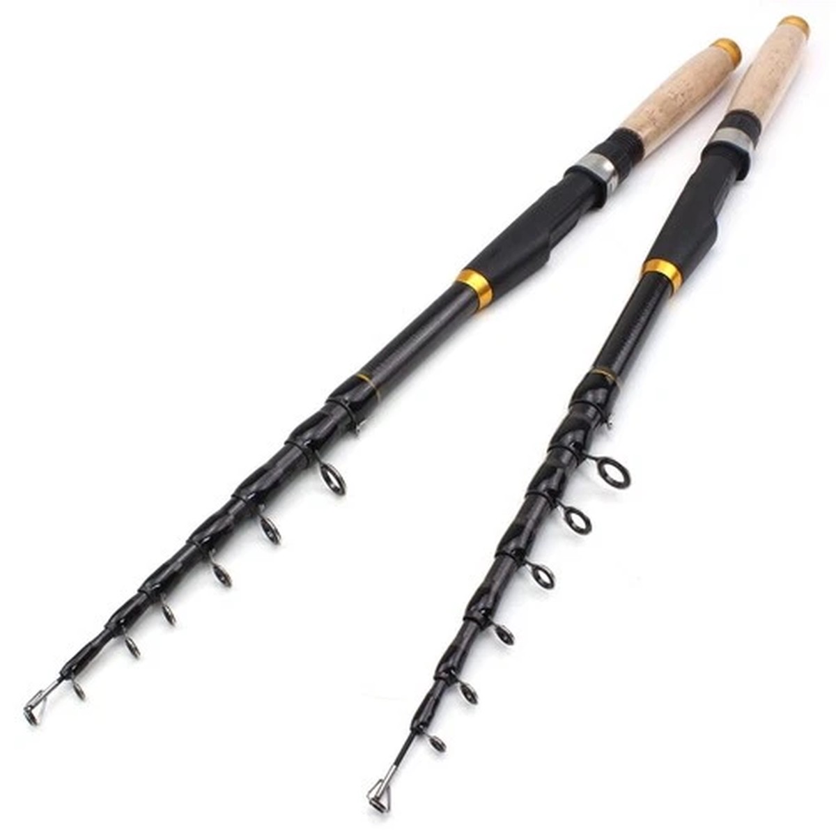 1.8M-3.6M Spinning Fishing Rod Carbon Fiber Telescopic Pole Fresh Saltwater Rod