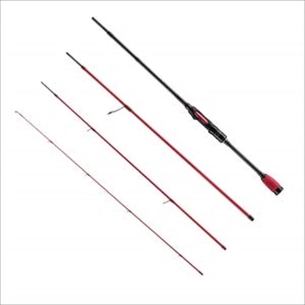 Abu Garcia Travel Spinning Rods SS-Colors STCS-774LT-SR 7'7" 4Pcs Light, S-Red