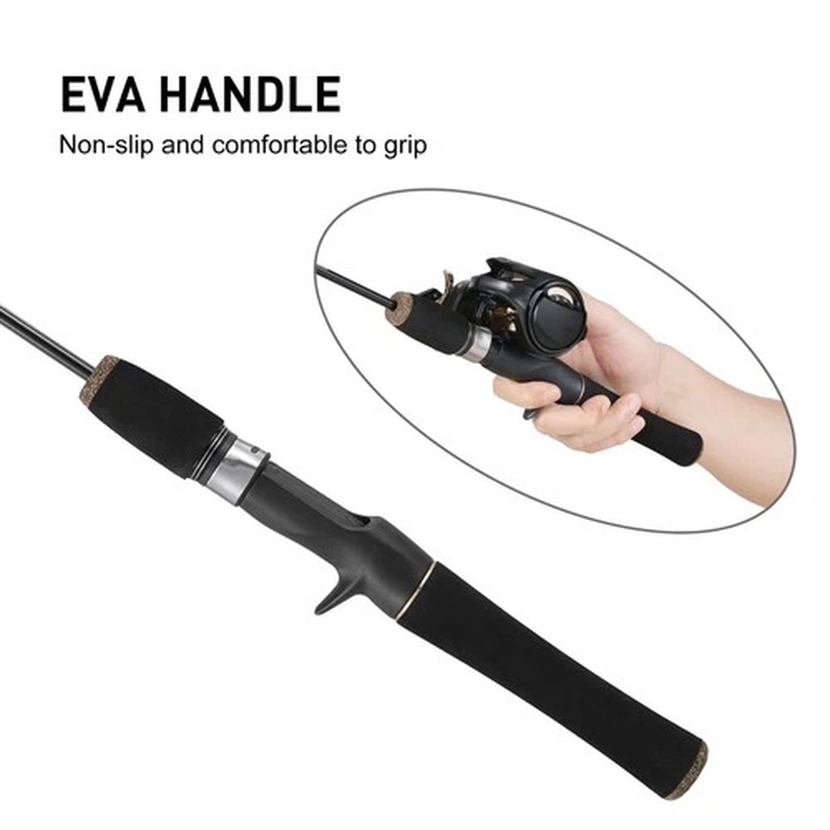 Black Stream Mackerel Rod Gun Handle 180cm Lightweight Telescopic Fishing Rod V1