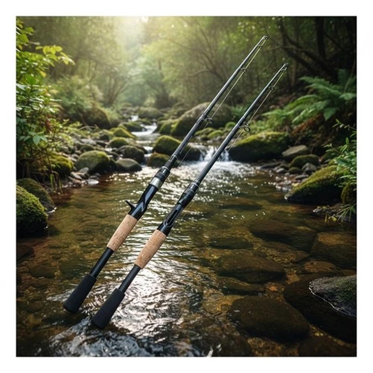 Compact Fishing Rod Set with Smooth Guides for Seamless Line Control in Use