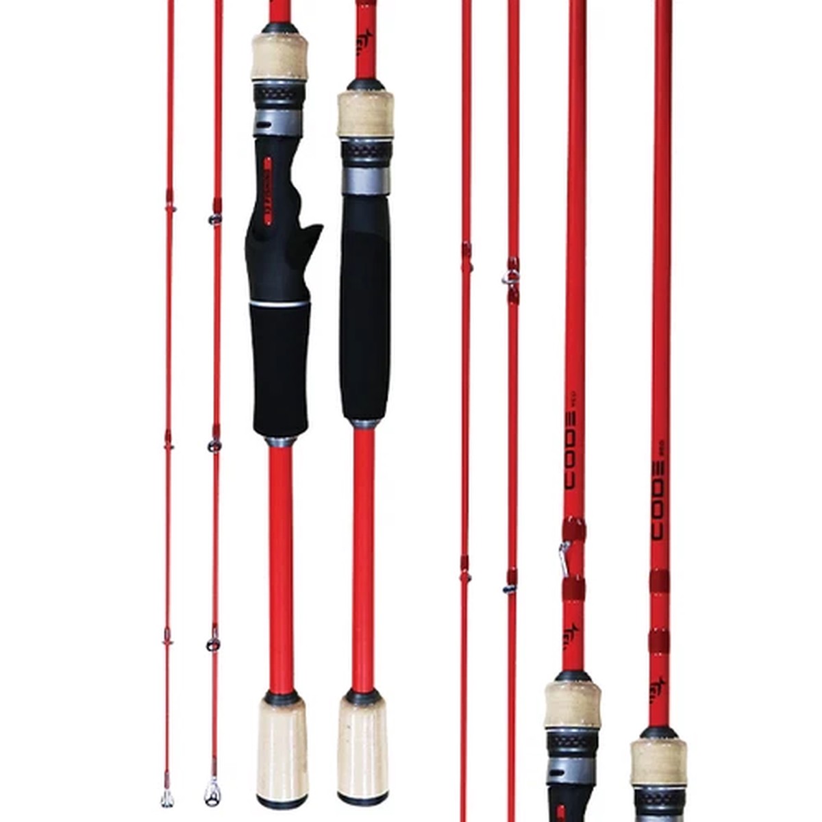 13 Fishing - Code Red Travel Spin Rod 6'0" Ultra Light 1-3kg Fast 4pc - CRTS-604