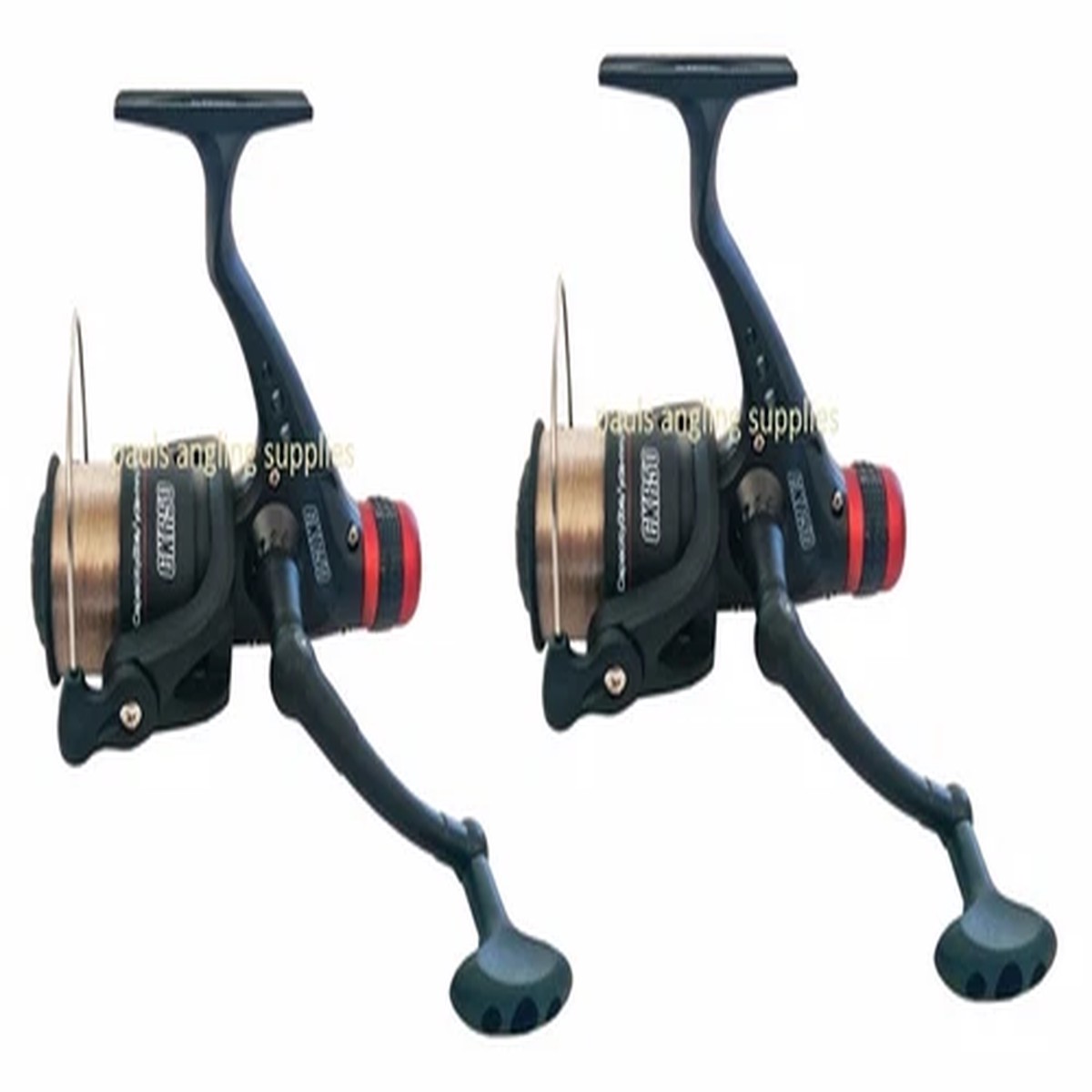 2 x NGT CKR50 Fishing Reels for Feeder or Spinning Rod 050 Size with 8lb Line